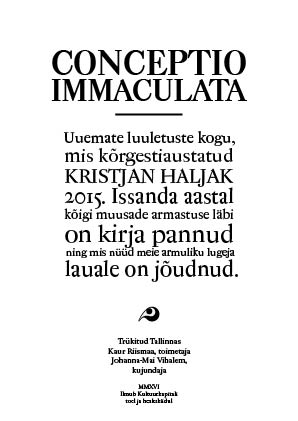 Kristjan Haljak: Conceptio Immaculata